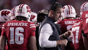 Wisconsin head coach Luke Fickell is shown during the second quarter of their game against Penn State Saturday, October 26, 2024 at Camp Randall Stadium in Madison, Wisconsin.