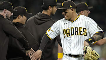 Apr 1, 2023; San Diego, California, USA;  San Diego Padres third baseman Manny Machado (13)