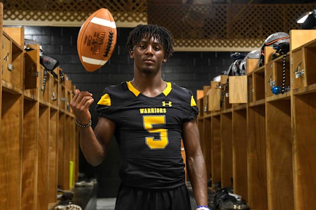 Justin Walley, D'Iberville High School Warriors cornerback, prepares for his senior year.