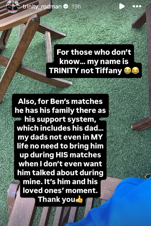 Trinity Rodman Instagram story
