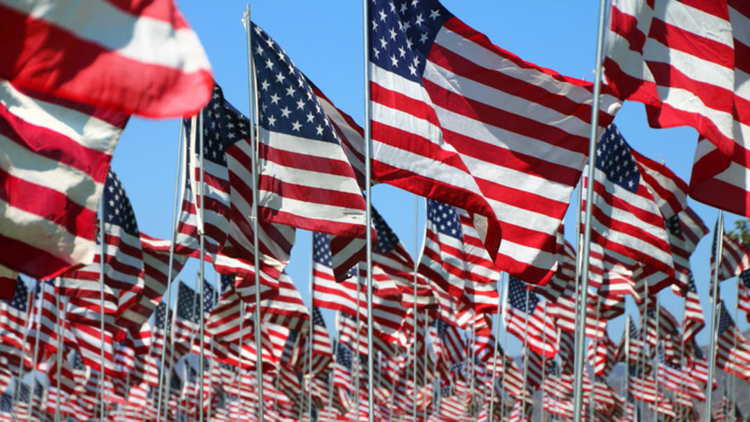 The red, white, and blue. The red, white, and blue.