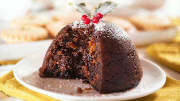 A holly sprig is considered a traditional part of the garnish. 