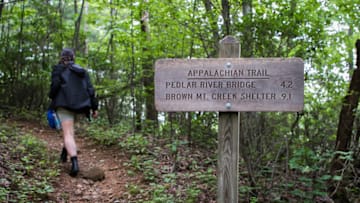 A hiker on the AT in Virginia.