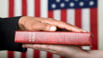 Swearing the presidential Oath of Office on a Bible is traditional, but not required.