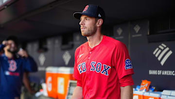 Aug 22, 2025; Bronx, New York, USA; Boston Red Sox pitcher Steven Matz (41) prior to the game against the New York Yankees at Yankee Stadium. Mandatory Credit: Gregory Fisher-Imagn Images