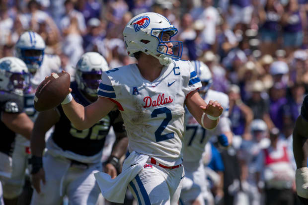 SMU quarterback Preston Stone.