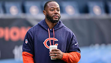 Chicago Bears interim coach Thomas Brown looks on before the game against the Green Bay Packers at Soldier Field.