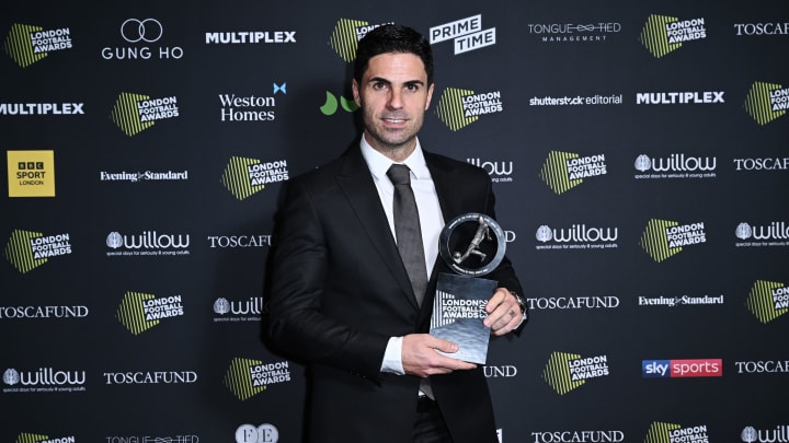 Mikel Arteta won Manager of the Year at the London Football Awards