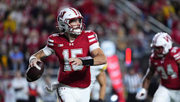 Hunter Simmons, Wisconsin Badgers. (Mandatory Credit: Ross Harried-Imagn Images)