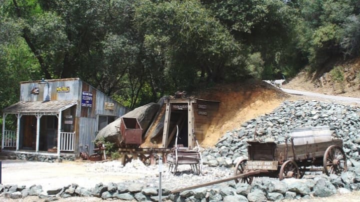 A mine entrance in Rough and Ready, California.