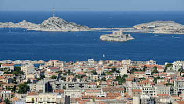 The shores of the Mediterranean Sea in Marseille, France