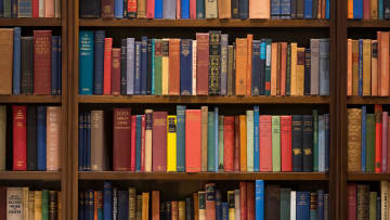 Books on a shelf