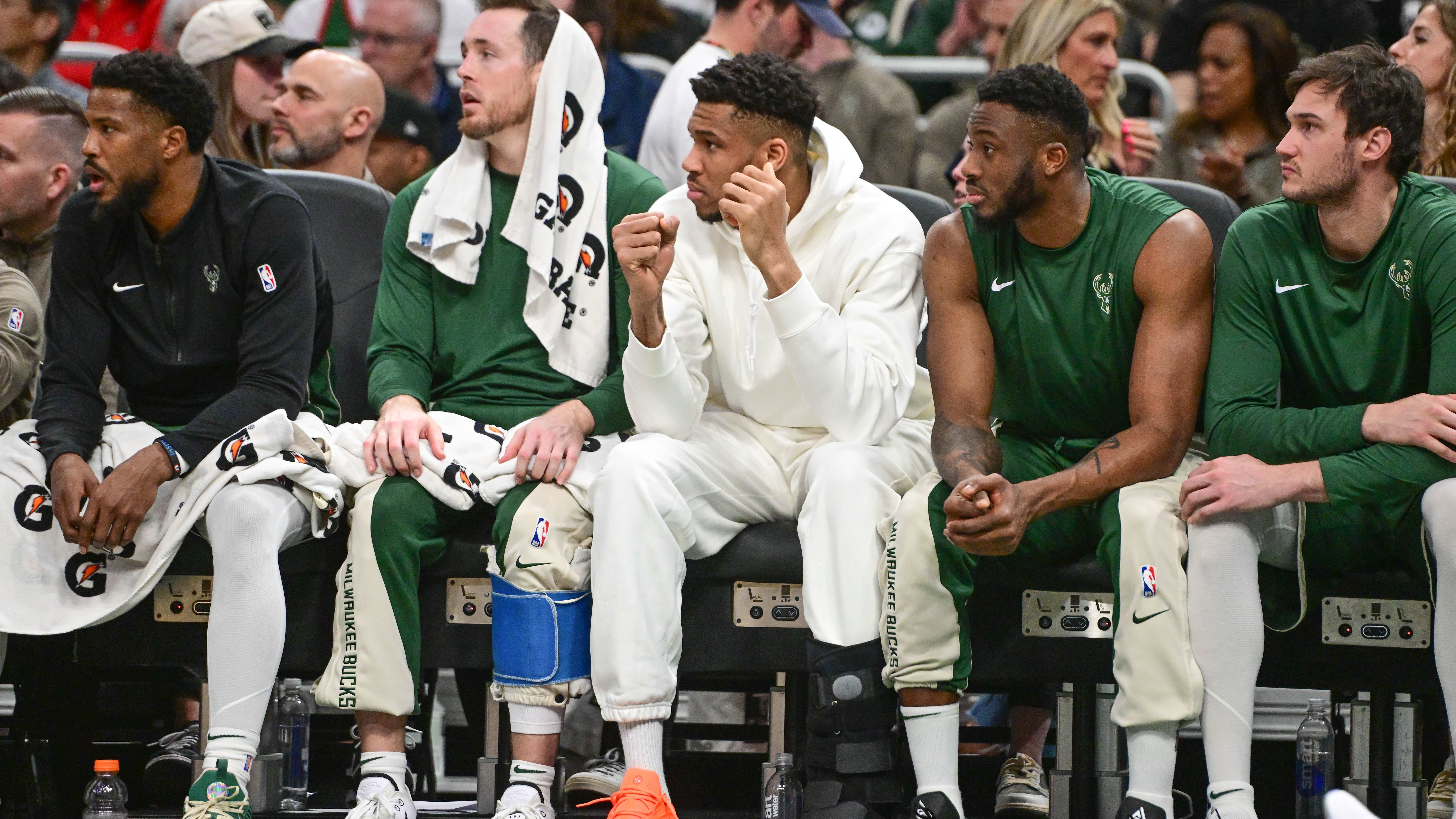 Bucks star Giannis Antetokounmpo still recovering from calf injury with Game 3 vs Indiana Pacers approaching
