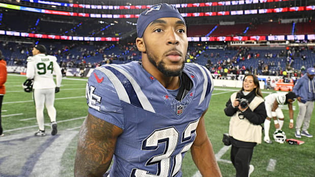 New England Patriots running back TreVeyon Henderson player props