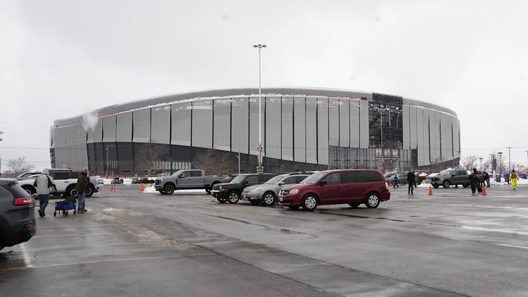 Jan 4, 2026; Orchard Park, New York, USA; A general view of the new Highmark Stadium before the game between the New York Jets and Buffalo Bills at Highmark Stadium. Mandatory Credit: Gregory Fisher-Imagn Images
