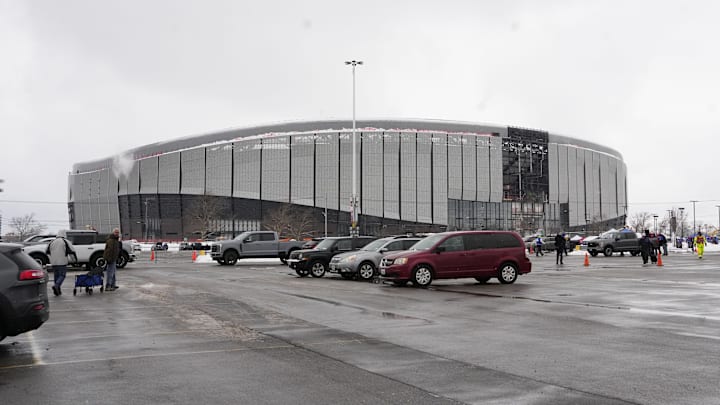 Jan 4, 2026; Orchard Park, New York, USA; A general view of the new Highmark Stadium before the game between the New York Jets and Buffalo Bills at Highmark Stadium. Mandatory Credit: Gregory Fisher-Imagn Images