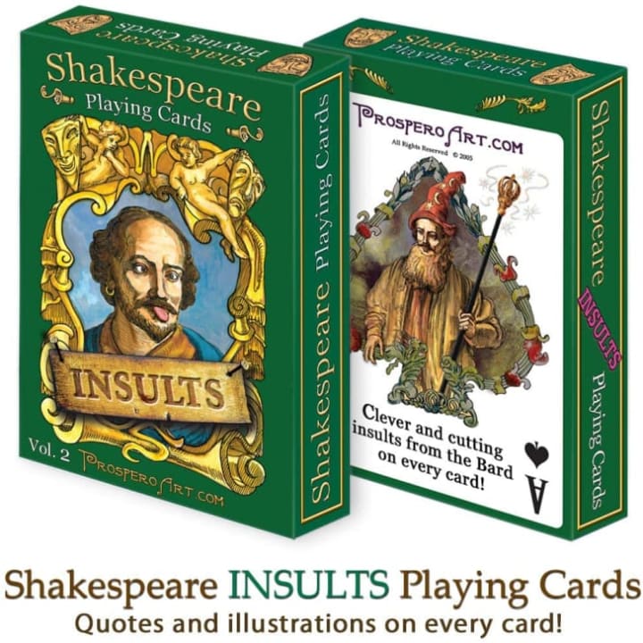 shakespeare playing cards with insults