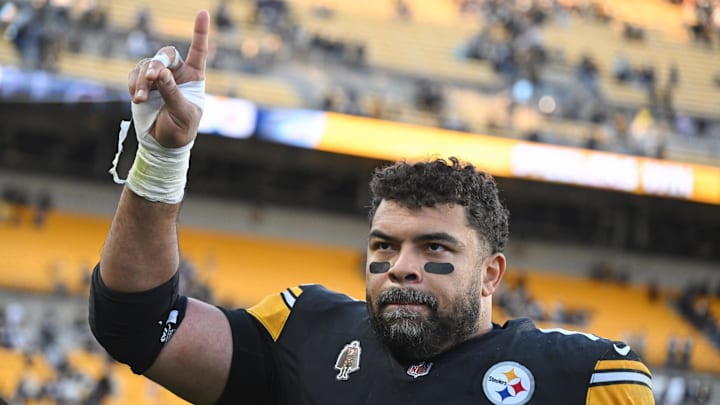 Pittsburgh Steelers defensive tackle Cameron Heyward celebrates a win. Pittsburgh Steelers defensive tackle Cameron Heyward celebrates a win.