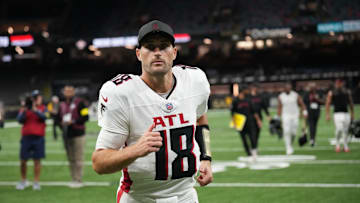 Nov 23, 2025; New Orleans, Louisiana, USA; Atlanta Falcons quarterback Kirk Cousins (18) leaves the field following a game against the New Orleans Saints at Caesars Superdome. Mandatory Credit: Matthew Hinton-Imagn Images