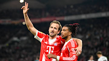 Harry Kane (li.) und Michael Olise sind die besten Scorer der Bayern in dieser Saison Harry Kane (li.) und Michael Olise sind die besten Scorer der Bayern in dieser Saison
