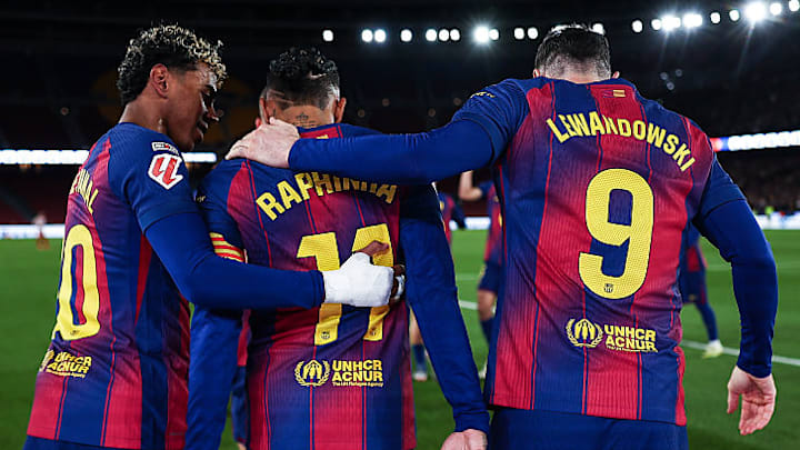 Barcelona’s deadly attacking trio will lead the way on Sunday night.