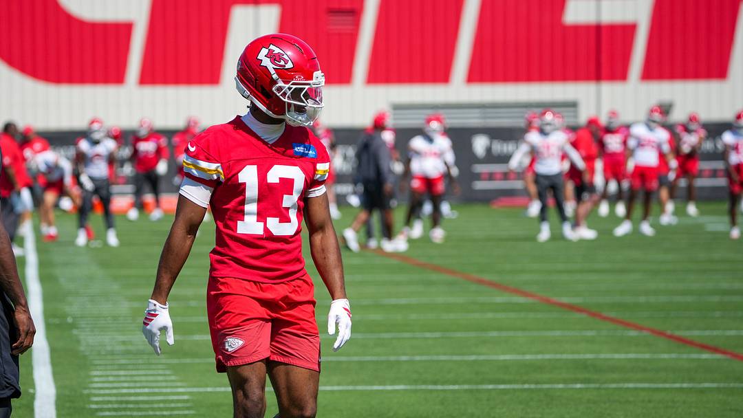 Jun 9, 2026; Kansas City, MO, USA; Kansas City Chiefs wide receiver Cyrus Allen (13) runs drills during the Kansas City Chiefs mandatory mini-camp at the Chiefs practice facility. Mandatory Credit: Denny Medley-Imagn Images Jun 9, 2026; Kansas City, MO, USA; Kansas City Chiefs wide receiver Cyrus Allen (13) runs drills during the Kansas City Chiefs mandatory mini-camp at the Chiefs practice facility. Mandatory Credit: Denny Medley-Imagn Images