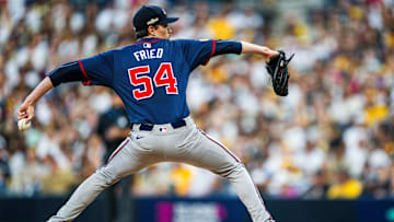 Max Fried takes the mound in the 2024 NL Wild Card Series - Atlanta Braves v San Diego Padres - Game 2