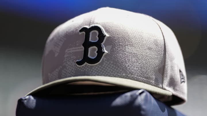 May 26, 2025; Milwaukee, Wisconsin, USA; General view of a Boston Red Sox hat during warmups prior the game against the Milwaukee Brewers at American Family Field. Mandatory Credit: Jeff Hanisch-Imagn Images May 26, 2025; Milwaukee, Wisconsin, USA; General view of a Boston Red Sox hat during warmups prior the game against the Milwaukee Brewers at American Family Field. Mandatory Credit: Jeff Hanisch-Imagn Images
