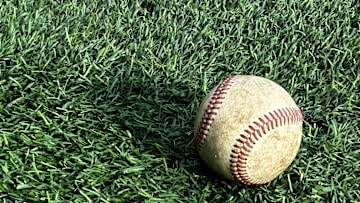 Baseball on field at Allegheny College's Robertson Athletic Complex, May 19, 2025.