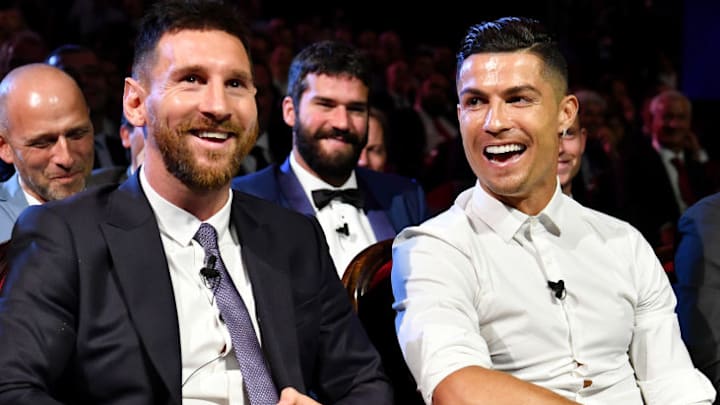 Lionel Messi (second from left) and Cristiano Ronaldo (right) is arguably the greatest player rivalry in the history of the sport.