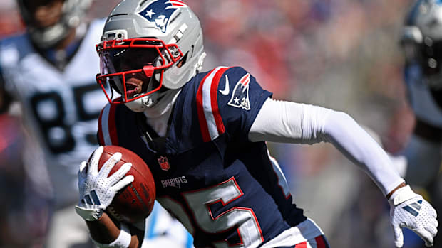 Patriots cornerback Marcus Jones 