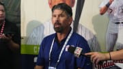 Jul 20, 2024; Cooperstown, New York, USA; Hall of Fame Inductee Todd Helton speaks during the Press Conference at the Clark Center in Cooperstown, NY.