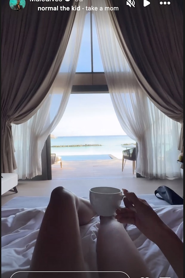 An ocean view screenshot from Alica Schmidt's Instagram
