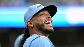 Jun 27, 2025; Milwaukee, Wisconsin, USA;  Milwaukee Brewers pitcher Freddy Peralta (51) enjoys a moment during the first inning against the Colorado Rockies at American Family Field. Mandatory Credit: Jeff Hanisch-Imagn Images