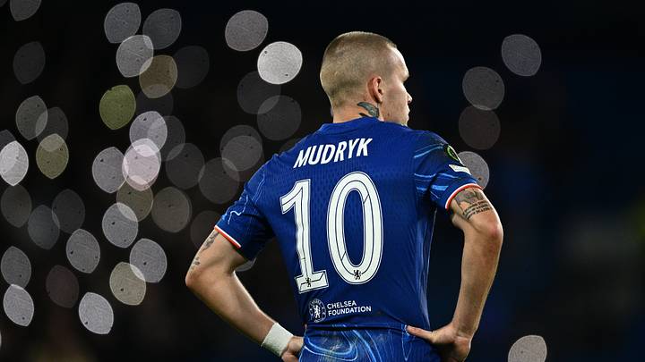 Mykhailo Mudryk in action for Chelsea against Gent.