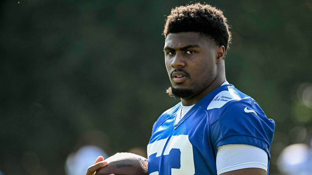 Jul 31, 2026; Westfield, IN, USA; Indianapolis Colts linebacker CJ Allen (53) participates in a drill on day three of training camp at Grand Park Sports Campus. Mandatory Credit: Robert Goddin-Imagn Images Jul 31, 2026; Westfield, IN, USA; Indianapolis Colts linebacker CJ Allen (53) participates in a drill on day three of training camp at Grand Park Sports Campus. Mandatory Credit: Robert Goddin-Imagn Images