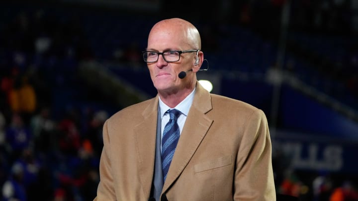 Nov 13, 2023; Orchard Park, New York, USA; ESPN announcer Scott Van Pelt prior to the game between the Denver Broncos and Buffalo Bills at Highmark Stadium.