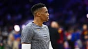 NBA guard Russell Westbrook at Wells Fargo Center.
