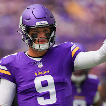 J.J. McCarthy played for the first time in a full year on Saturday. 