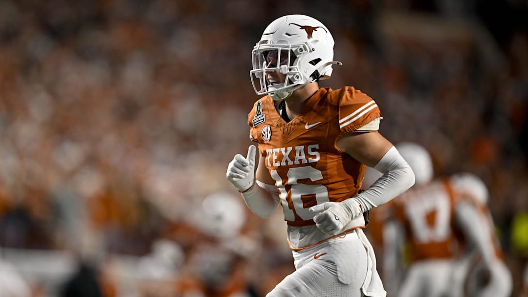 Dec 21, 2024; Austin, Texas, USA; Texas Longhorns defensive back Michael Taaffe (16) in action during the game between the Texas Longhorns and the Clemson Tigers in the College Football Playoffs.