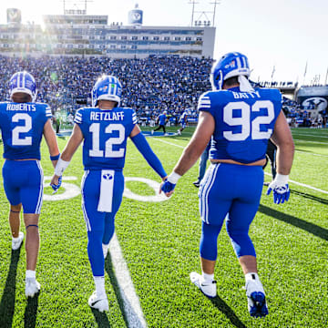 BYU captains take the field against Southern Illinois