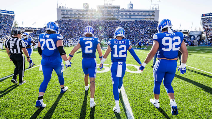 BYU captains take the field against Southern Illinois