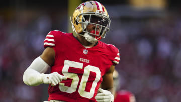 San Francisco 49ers linebacker Jalen Graham (50)