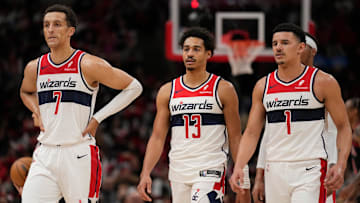 Patrick Baldwin Jr., Johnny Davis, Jordan Poole; Washington Wizards v Chicago Bulls