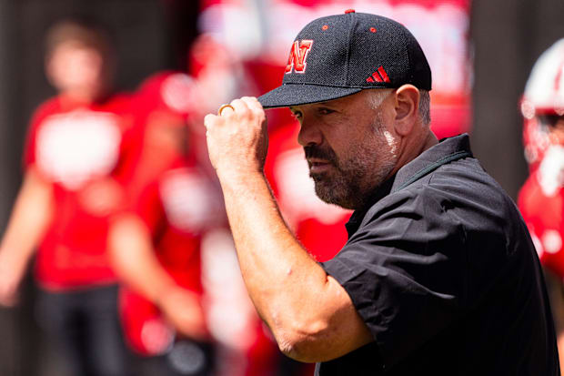 Nebraska Cornhuskers head coach Matt Rhule before a game against the UTEP Miners at Memorial Stadium.