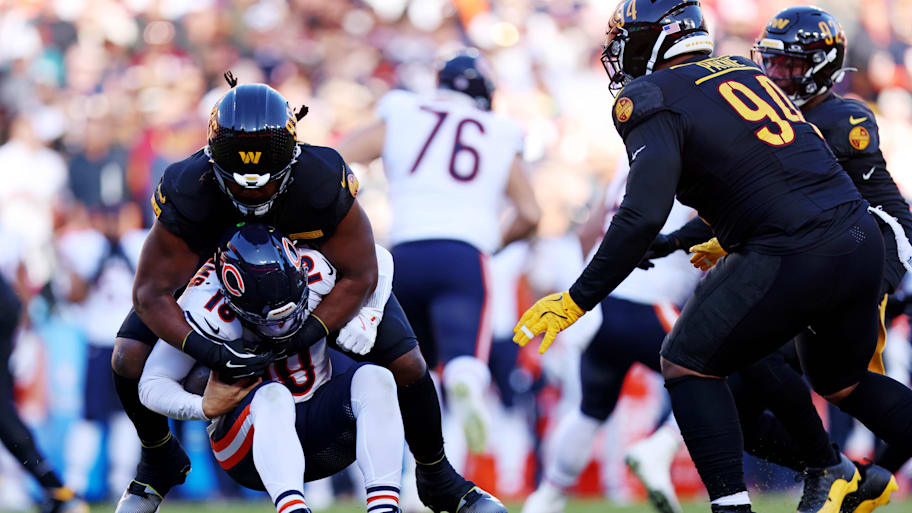 Caleb Williams getting sacked