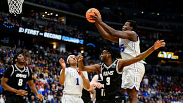 BYU's Fousseyni Traore shoots the ball vs VCU in the First Round game of the NCAA Tournament