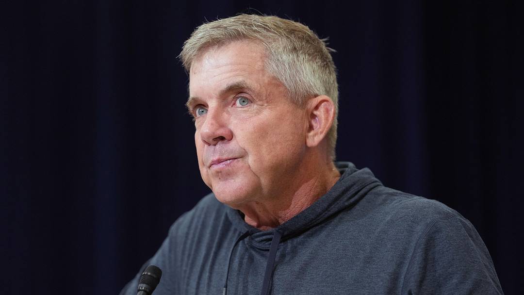 Denver Broncos coach Sean Payton speaks at the NFL Scouting Combine.