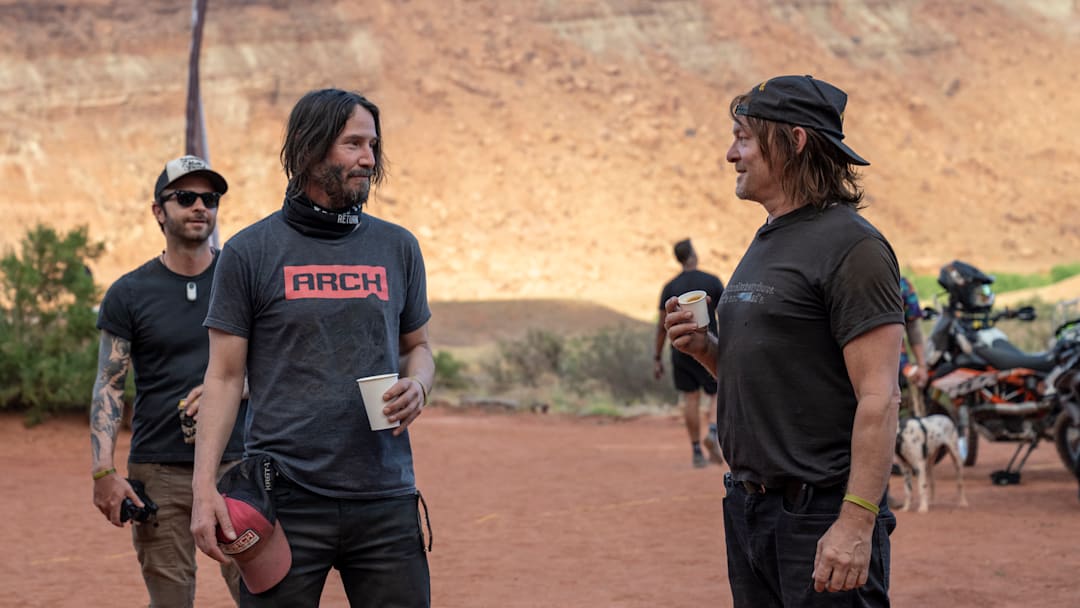 Norman Reedus and guest Keanu Reeves in Ride with Norman Reedus (Season 6, Episode 1). Photo Credit: Niki Chan Wylie/AMC