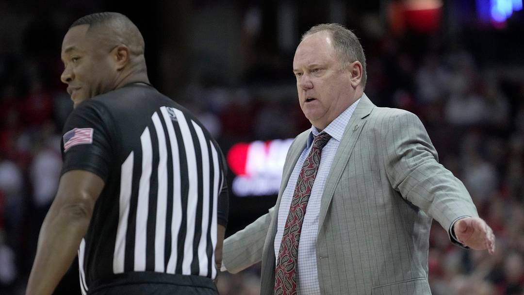 Wisconsin head coach Greg Gard is shown during the first half of their game against Northwestern Wednesday, December 3, 2025 at the Kohl Center in Madison, Wisconsin.